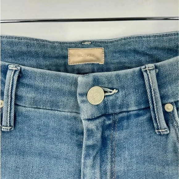 MOTHER THE LOOKER HIGH-RISE CROP SKINNY JEANS IN SWIMMING POOL SUNDAY B1376 - Picture 5 of 7